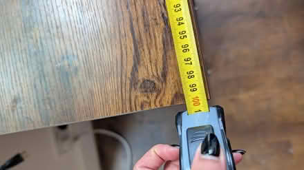 Photo of free Dark wood desk with storage (TW10) #4