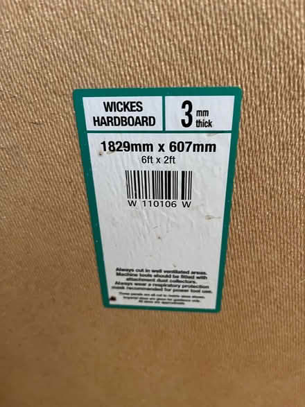 Photo of free Wickes Hardboard (Bletchley MK2) #1