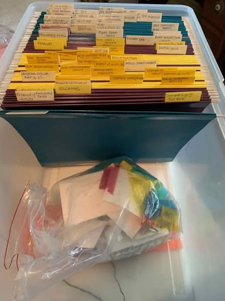 Photo of free plastic hanging file box with lid (West Townsend) #1