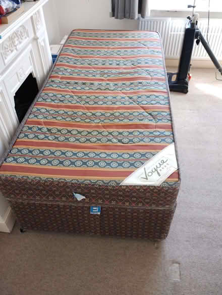 Photo of free Long single bed with Divan with two drawers. (Chesham HP5) #1