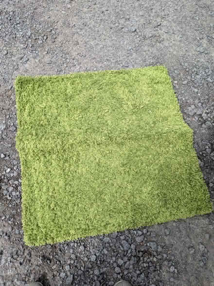 Photo of free green IKEA Hampen square rug (Broomridge FK7) #1