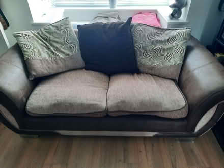 Photo of free 2 x Sofas, 4 Seater and 3 Seater, Brown and Beige. (Whittington SY11) #2