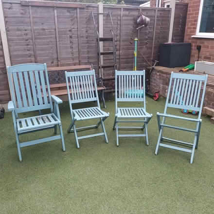 Photo of free Foldable wooden chairs (Desborough NN14) #2