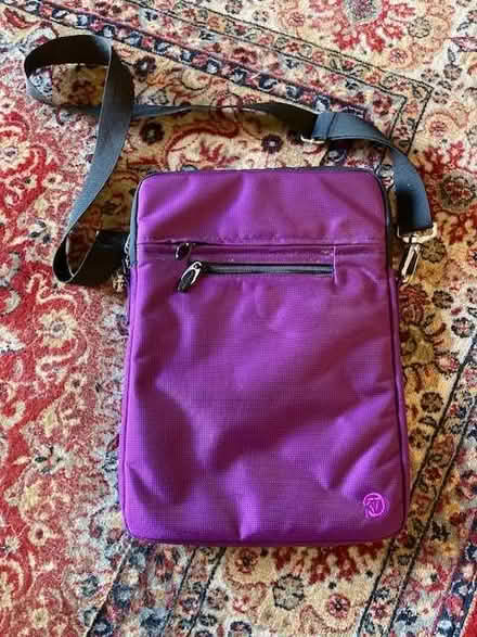 Photo of free Padded purple laptop crossbody bag (Boswall EH5) #1