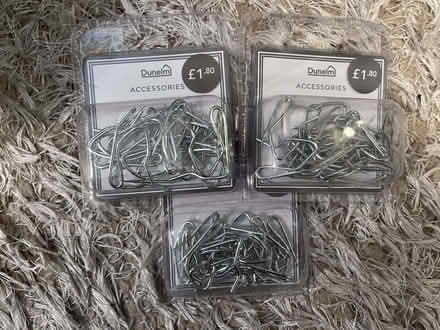 Photo of free 60 curtain hooks, pin on hooks, unopen (Hale End IG8) #1