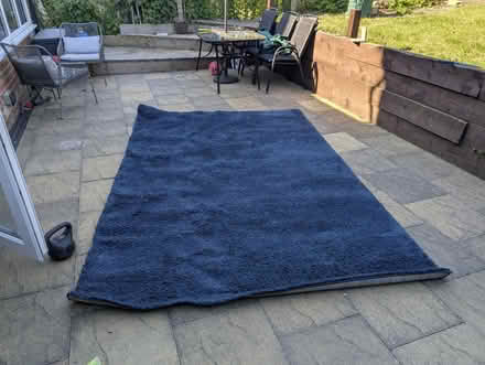 Photo of free Large navy shag pile rug (BN21) #1