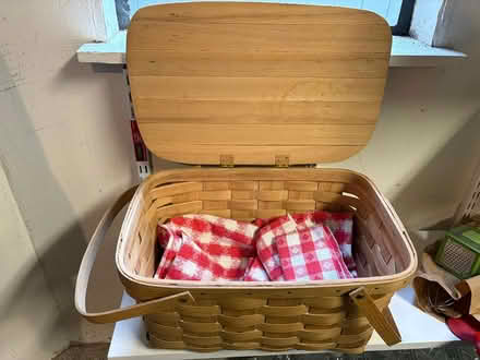 Photo of free Picnic basket with tablecloth (near Stoneridge Mall) #2