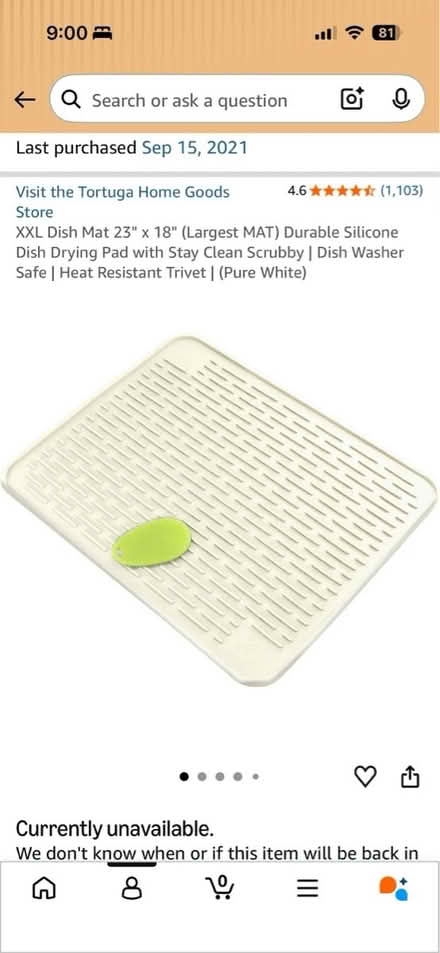Photo of free Dish mat and drying rack (Evanston (Green Bay & Emerson)) #3