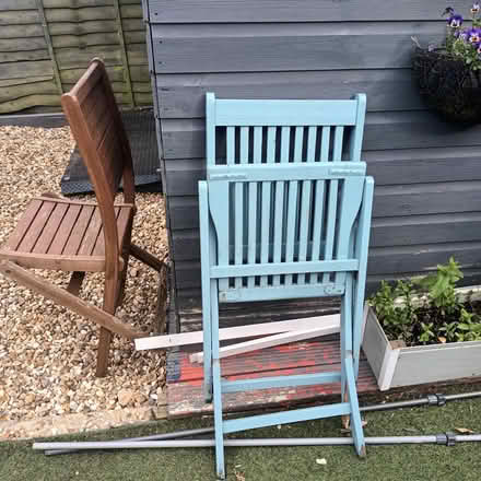 Photo of free Foldable wooden chairs (Desborough NN14) #1