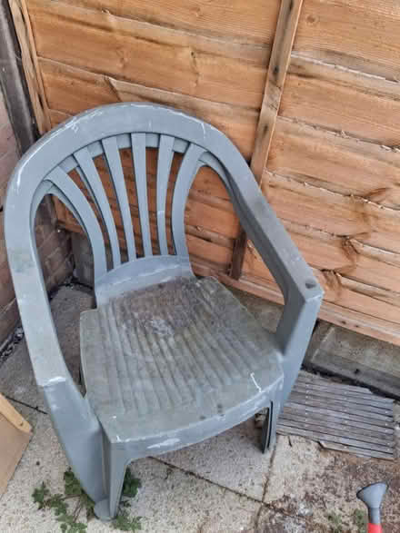 Photo of free 2 plastic garden chairs (Bedford MK41) #1