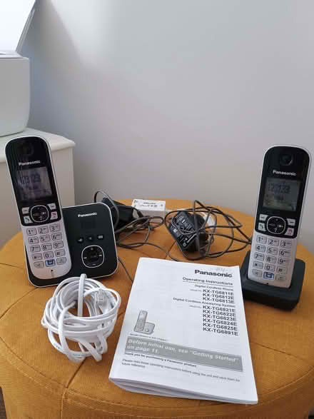 Photo of free Panasonic Twin Handset Phone with answer machine - working (Hillsborough S6) #1