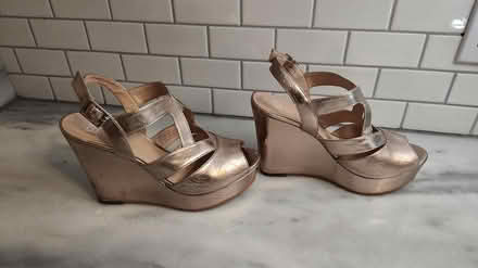 Photo of free Rose gold wedge heel sandals (6.5) (Midtown/Boulevard Park) #3