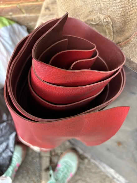 Photo of free Red leather look squares (Brownswood, MK7) #2