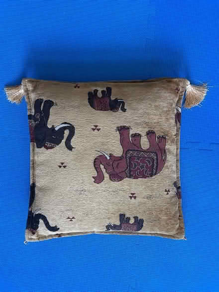 Photo of free Gold pillow with elephants (Hackney Downs E5) #2
