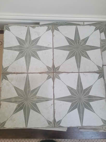 Photo of free Green star floor tiles (Tooting Broadway) #1