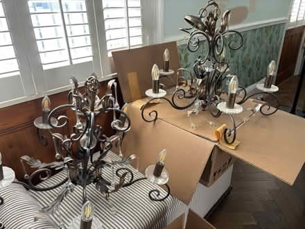 Photo of free 2x metal ceiling light fittings (CT10) #2