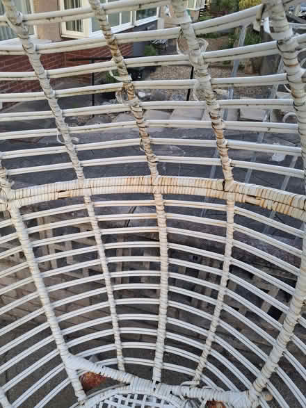 Photo of free White garden egg chair (Bolton le Sands LA5) #2