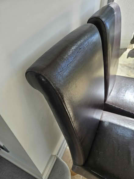 Photo of free Brown Faux Leather Dining Chairs x 2 (Slyne-with-Hest LA2) #2