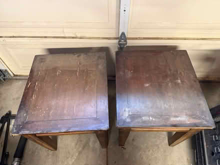 Photo of free Pair of wooden end tables (Campbell) #2