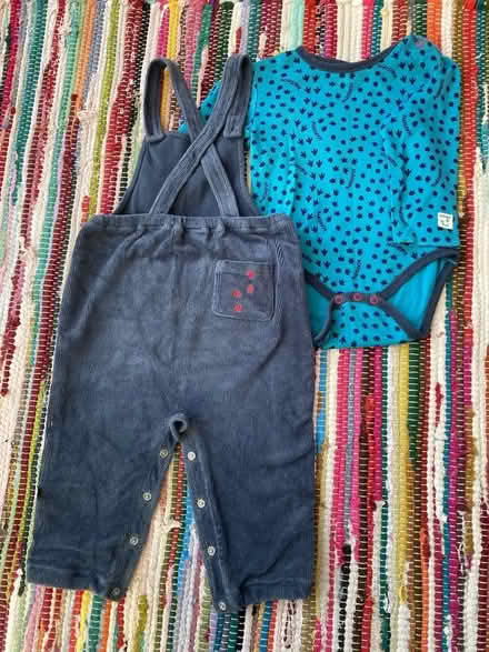 Photo of free Soft cord dungarees and body suit (St Ives PE27) #1