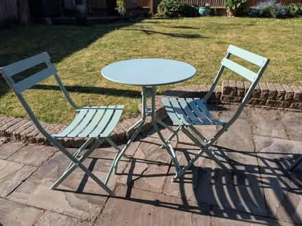 Photo of free Metal garden table and chairs (Old Basingstoke RG24) #2