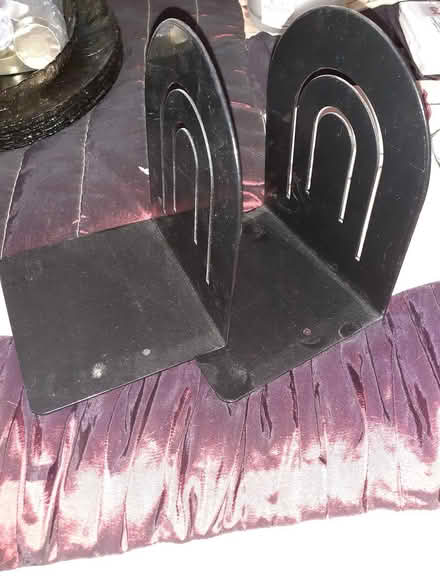 Photo of free Black metal book ends (Tonbridge TN9) #1