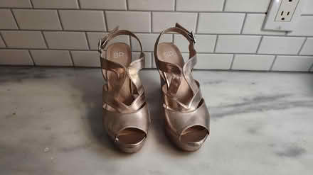 Photo of free Rose gold wedge heel sandals (6.5) (Midtown/Boulevard Park) #1