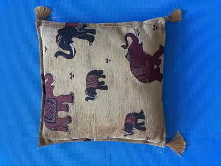 Photo of free Gold pillow with elephants (Hackney Downs E5) #1