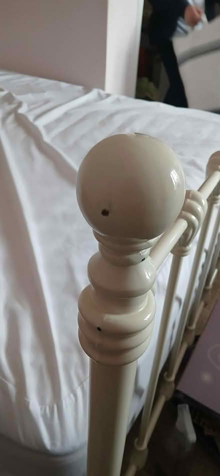 Photo of free White metal double bed frame (CT11) #3
