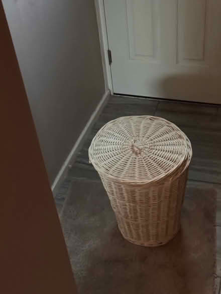 Photo of free White wicker basket (Seaforth) #1