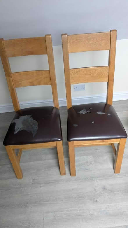 Photo of free Wooden dining chairs (Whitwick. LE67) #1
