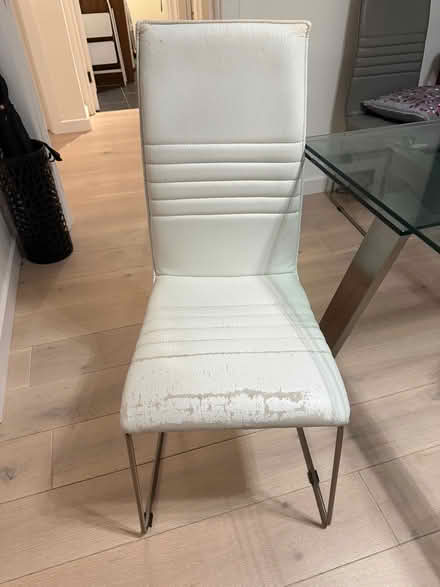 Photo of free 6 dining chairs (4 grey and 2 white) SW15 Putney (Five Ways SW15) #2