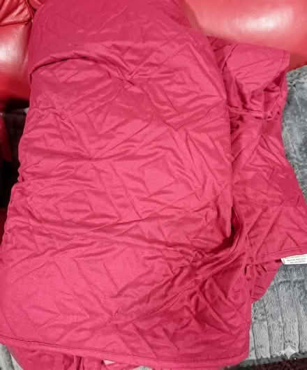 Photo of free Red quilted pet safe Three-seater sofa cover (Denton M34) #1
