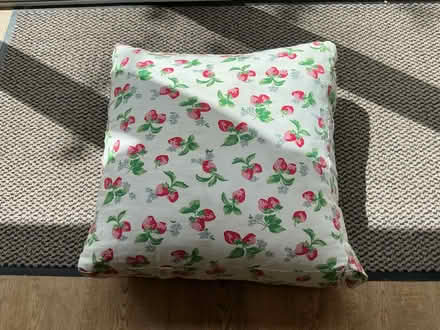 Photo of free Large stuffed square strawberry cushion 55cm (New Malden KT3) #2