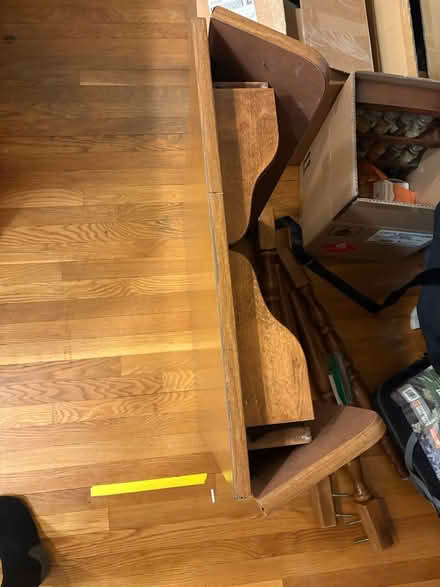 Photo of free Wood dining room table + 2chairs (Boston) #2