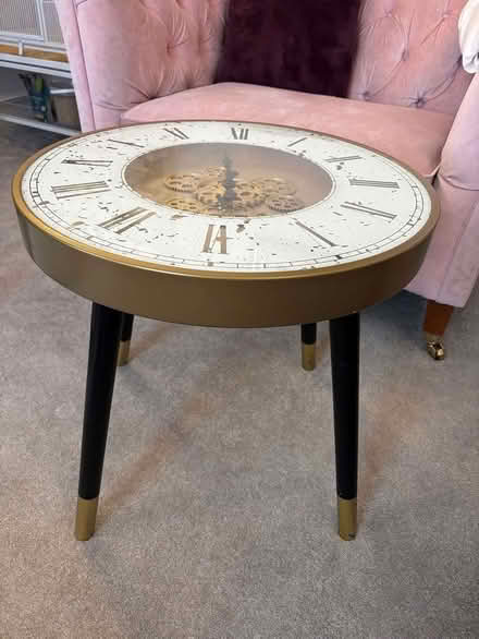 Photo of free Side table with clock (Hyde, SK14) #3
