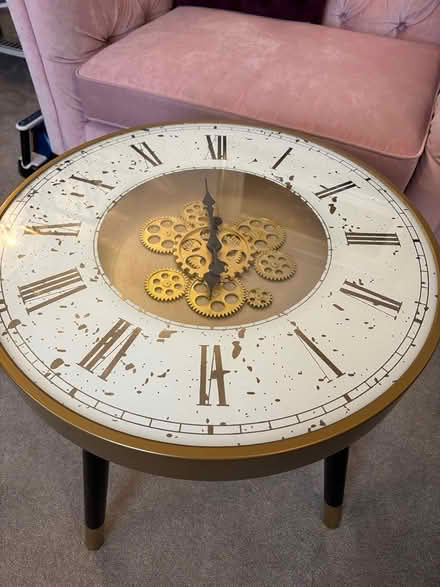 Photo of free Side table with clock (Hyde, SK14) #1