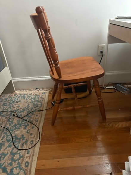 Photo of free Wood dining room table + 2chairs (Boston) #3
