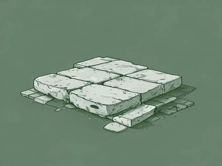 Photo of Old or broken paving slabs for use behind shed. (Felpham PO22) #1