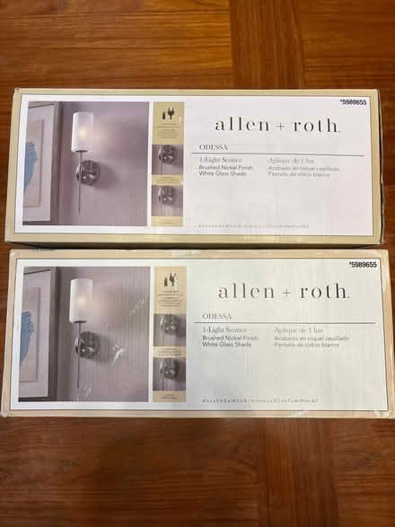 Photo of free Allen + Roth Wall sconces (2) (Brookline) #1