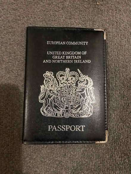 Photo of free Real leather passport holder - black (Cogges OX28) #1