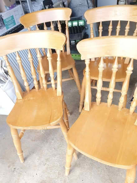 Photo of free 4 sturdy kitchen chairs (Hungerford RG17) #2