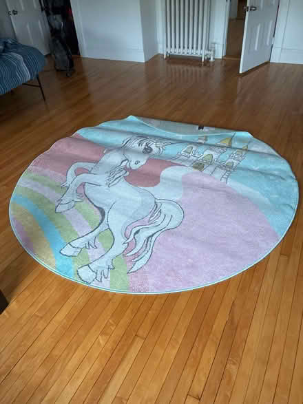 Photo of free Large rug - unicorn & castle design (Lowell Massachusetts) #1