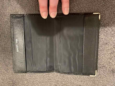 Photo of free Real leather passport holder - black (Cogges OX28) #2
