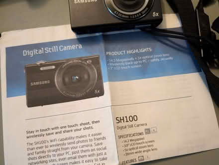 Photo of free Samsung SH100 digital camera + bits (Hoddesdon EN11) #2