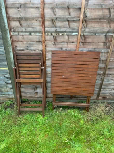 Photo of free 2 x Garden tables and 1 chair (Chessington KT9) #1