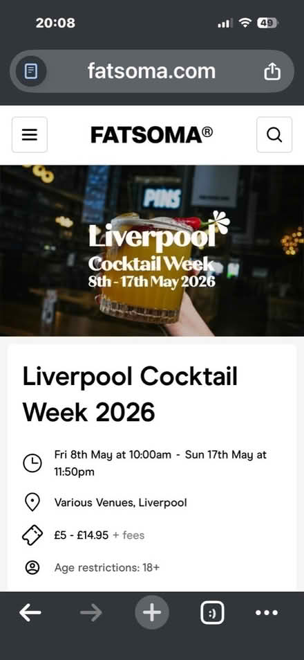 Photo of free Liverpool Cocktail week wristband (Belle Vale L25) #1