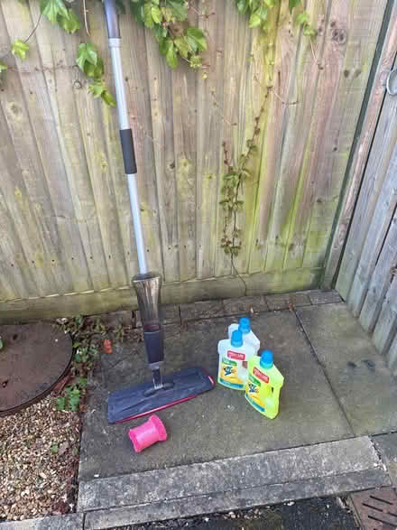 Photo of free Adidas floor mop with cleaners and spare base (Stone Cross BN24) #1
