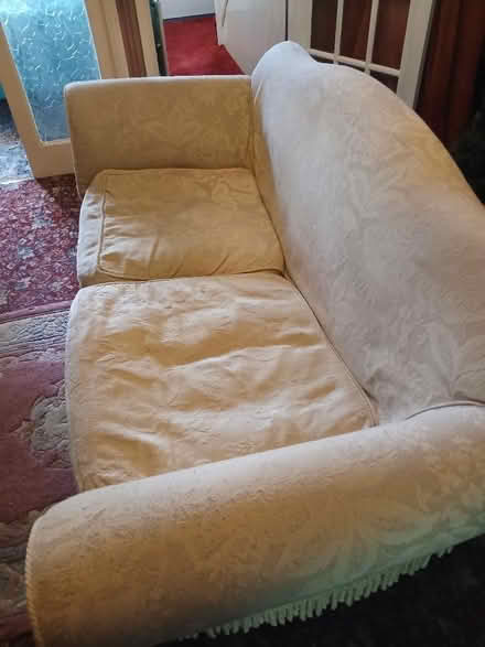 Photo of free 3 seater sofa off white fabric (Blakenall WS3) #2