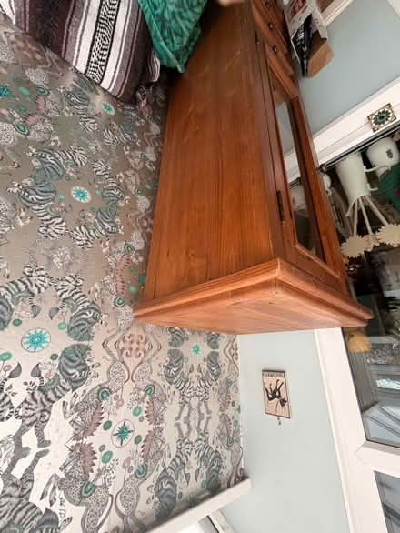 Photo of free Wood and glass cabinet (SY2) #4